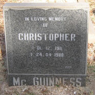 MCGUINNESS Christopher 1911-1988