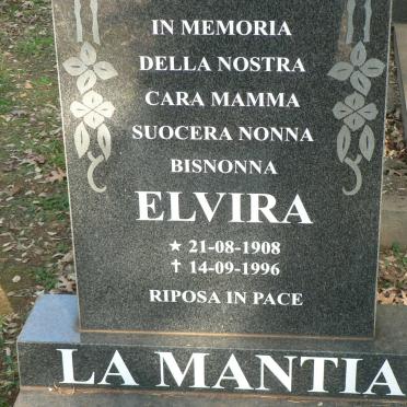 MANTIA Elvira, la 1908-1996