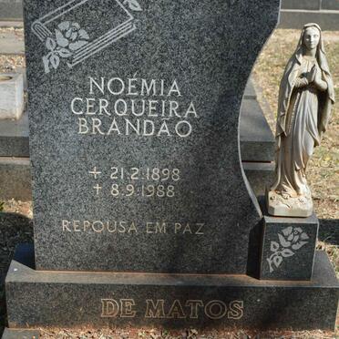 MATOS Noemia Cerqueira Brandao, de 1898-1988