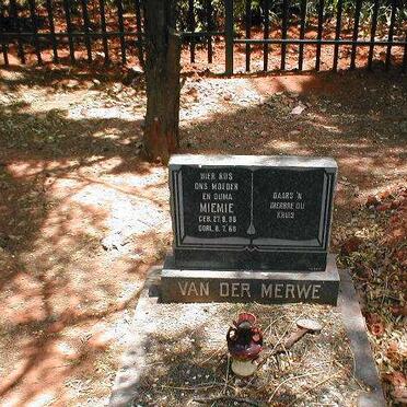 MERWE Miemie, van der 1888-1968