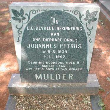 MULDER Johannes Petrus 1939-1967