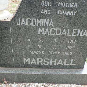 MARSHALL Jacomina Magdalena 1913-1975