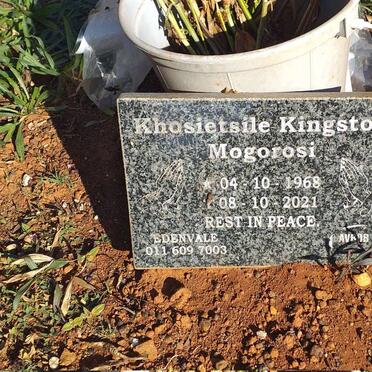 MOGOROSI Khosietsile Kingston 1968-2021