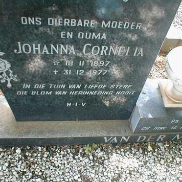 MERWE Johanna Cornelia, van der 1897-1977