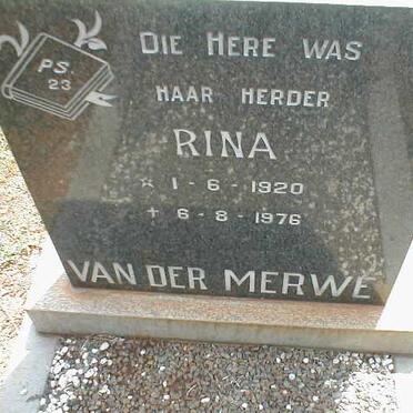 MERWE Rina, van der 1920-1976