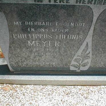 MEYER Philippus Theunis 1922-1975