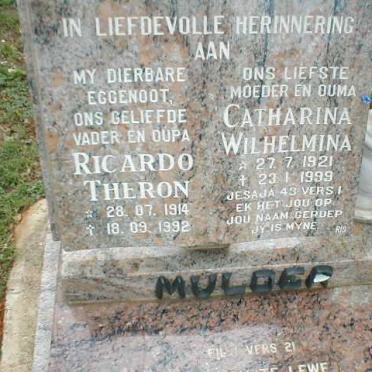 MULDER Ricardo Theron 1914-1992 &amp; Catharina Wilhelmina 1921-1999