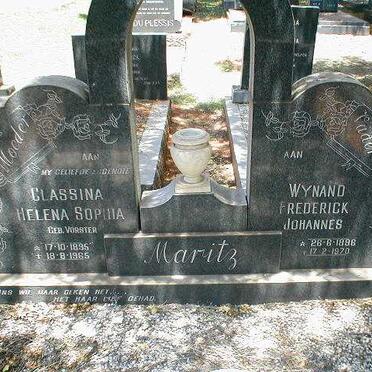 MARITZ Wynand Frederick Johannes 1896-1970 &amp; Classina Helena Sophia 1895-1965