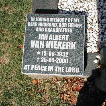 NIEKERK Jan Albert, van 1932-2000