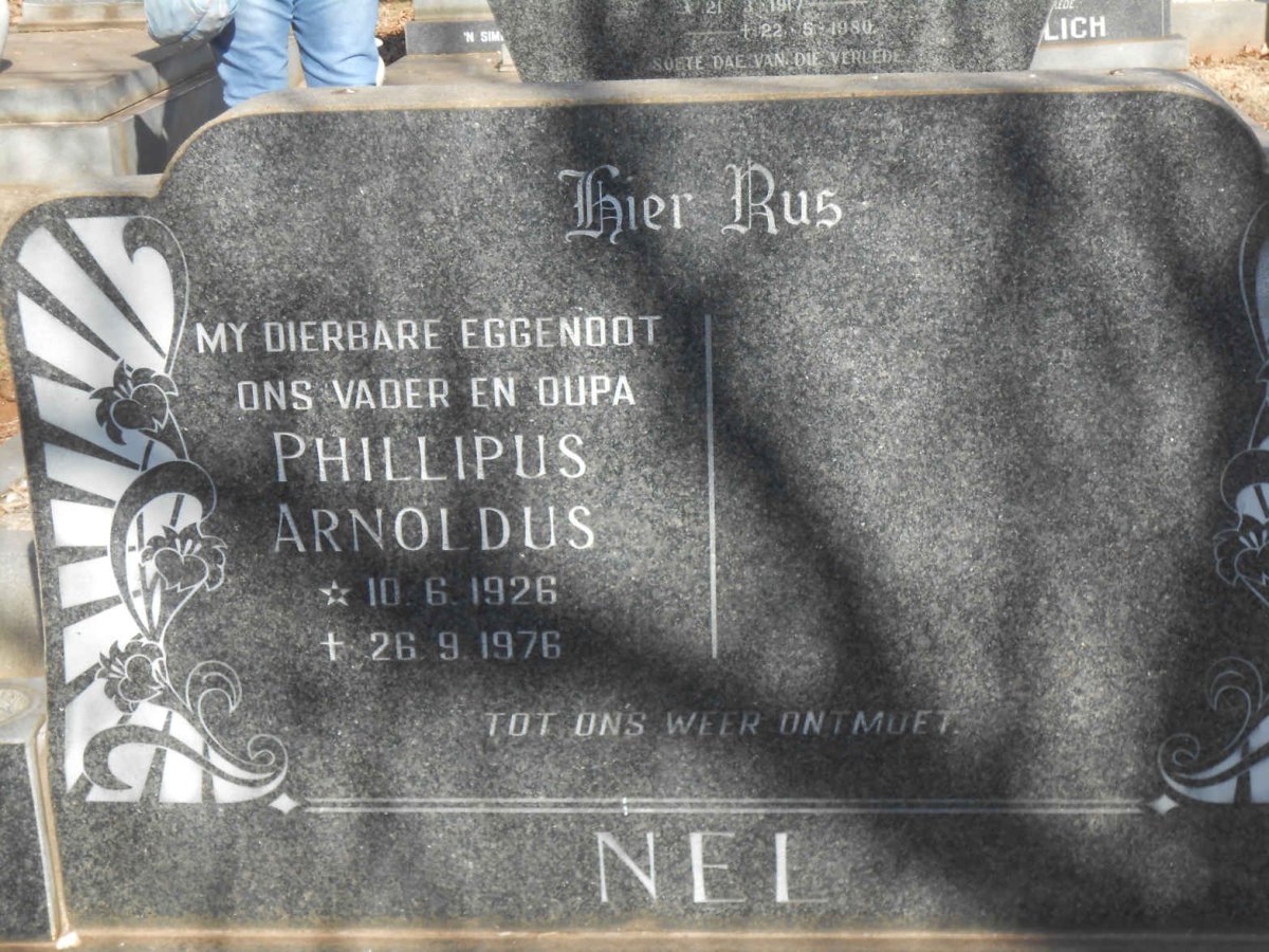 NEL Phillipus Arnoldus 1926-1976