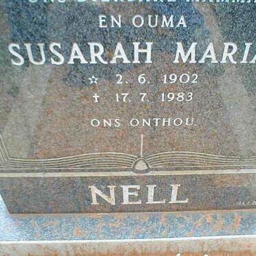 NELL Susarah Maria 1902-1983
