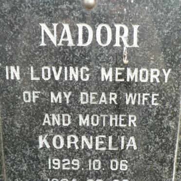 NADORI Kornelia 1929-1994