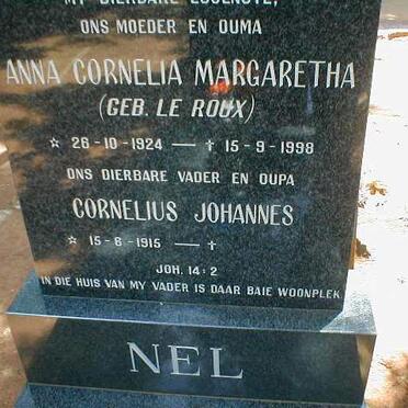 NEL Anna Cornelia Margaretha nee LE ROUX 1924-1998