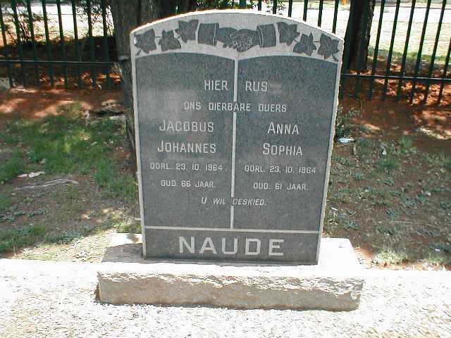 NAUDE Jacobus Johannes -1964 &amp; Anna Sophia -1964