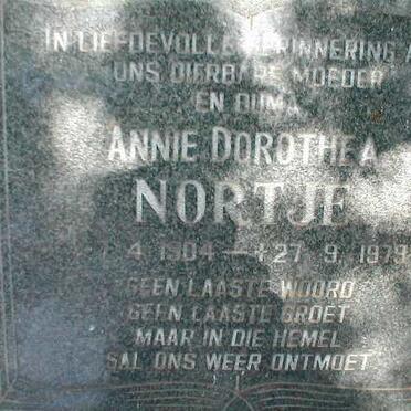 NORTJE Annie Dorothea 1904-1979