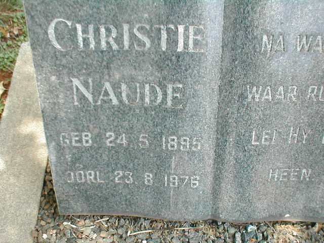 NAUDE Christie 1895-1976