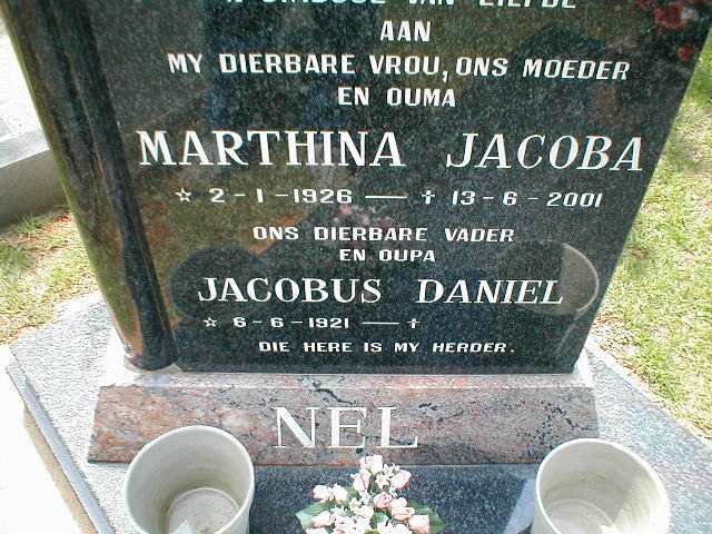 NEL Jacobus Daniel 1921- &amp; Marthina Jacoba 1926-2001