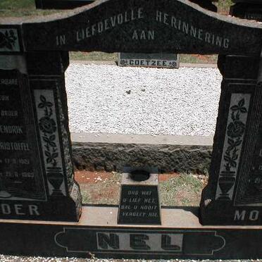 NEL Hendrik Christoffel 1921-1963 &amp; Hester Cecilia 1924-1963