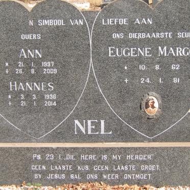 NEL Hannes 1936-2014 &amp; Ann 1937-2009 :: NEL Eugene Margo 1962-1981