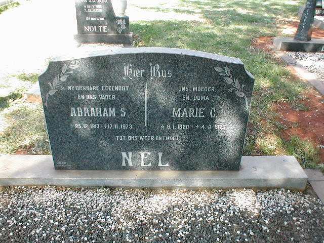 NEL Abraham S. 1913-1973 &amp; Marie C. 1920-1975