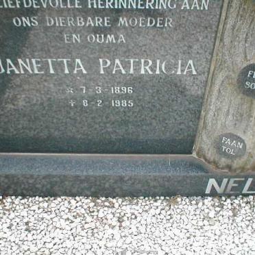 NEL Janetta Patricia 1896-1985