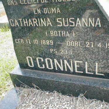 O'CONNELL Catharina Susanna BOTHA 1889-1971