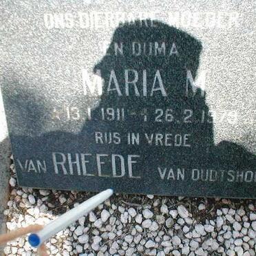 OUDTSHOORN Maria M., van Rheede van 1911-1979