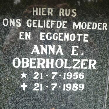 OBERHOLZER Anna E. 1956-1989