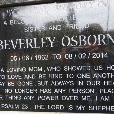 OSBORNE Beverley 1962-2014