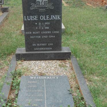 OLEJNIK Luise 1900-1981 :: WEISSHAUFT Heinz Otto 1928-1983 