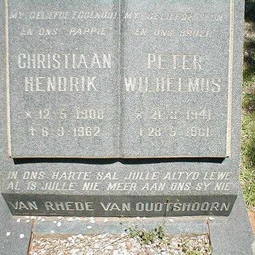 OUDTSHOORN Christiaan Hendrik, van Rhede van 1908-1966 :: VAN RHEDE VAN OUDSTSHOORN Peter Wilhelmus 1941-1961