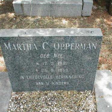 OPPERMAN Martha C. nee NEL 1881-1958