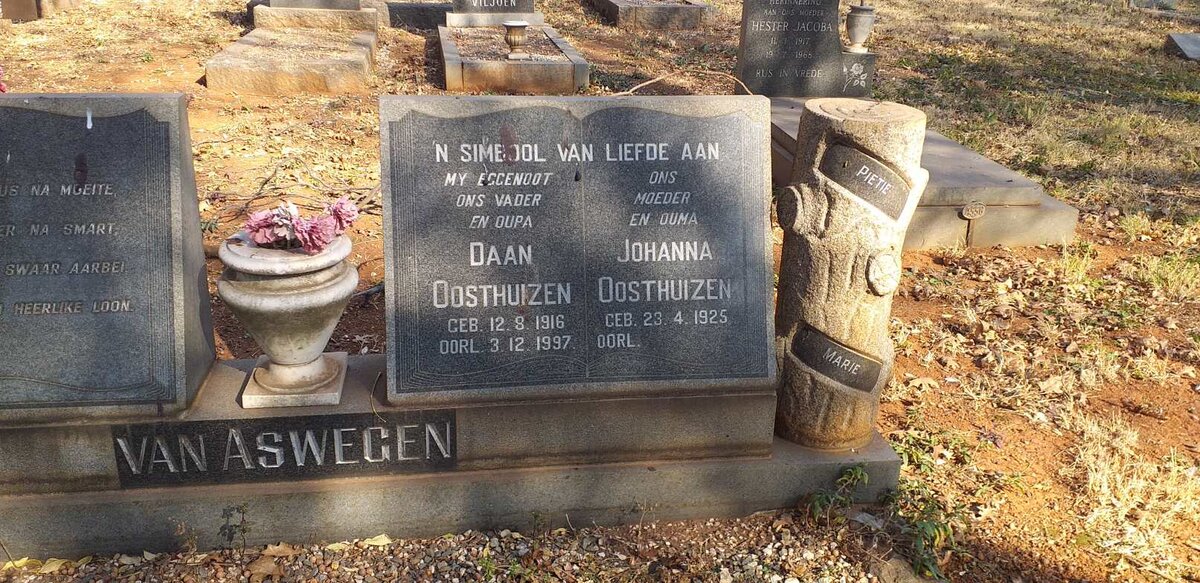 OOSTHUIZEN Daan 1916-1997 & Johanna 1925-