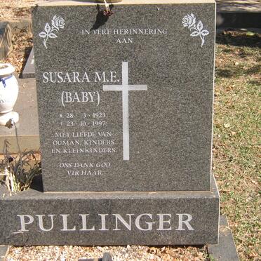 PULLINGER Susara M.E. 1923-1997