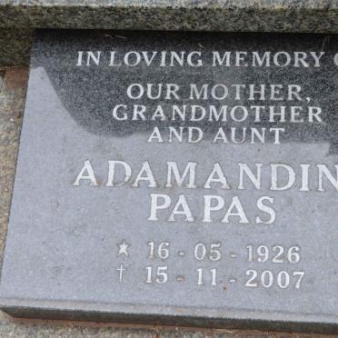 PAPAS Adamandini 1926-2007