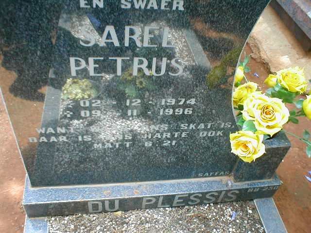 PLESSIS Sarel Petrus, du 1974-1996