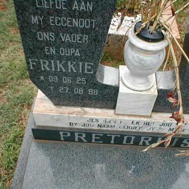 PRETORIUS Frikkie 1925-1988