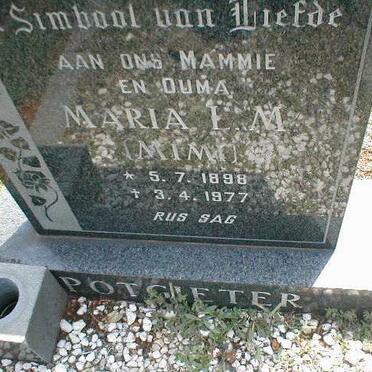 POTGIETER Maria L.M. 1898-1977