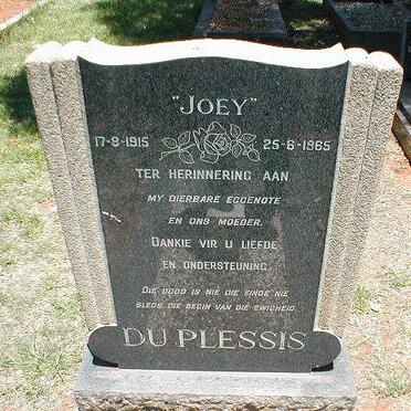 PLESSIS Joey, du 1915-1965