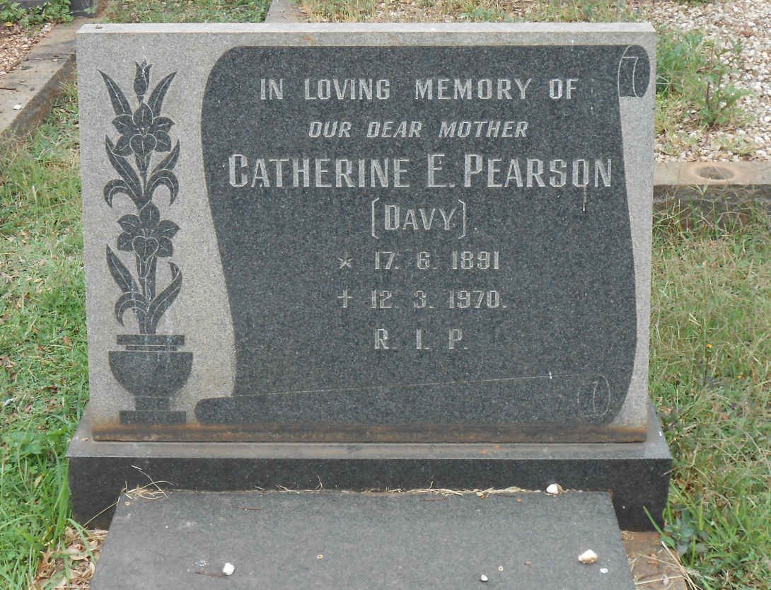 PEARSON Catherine E., DAVY 1891-1970