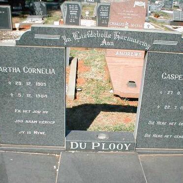 PLOOY Casper J.H., du 1896-1987 &amp; Martha Cornelia 1905-1984