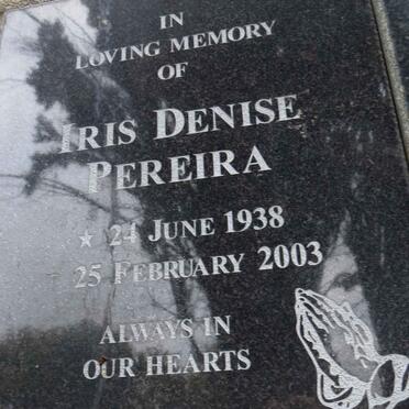 PEREIRA Iris Denise 1938-2003