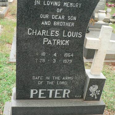 PETER Charles Louis Patrick 1954-1979