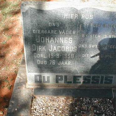 PLESSIS Johannes Dirk Jacobus, du -1958