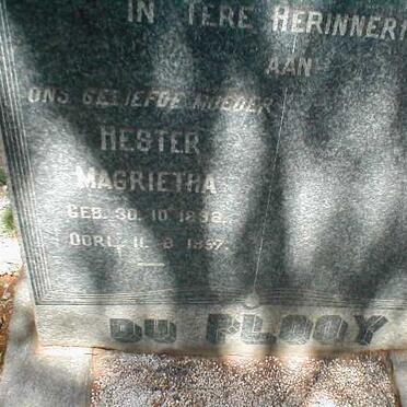 PLOOY Hester Magrietha, du 1898-1957