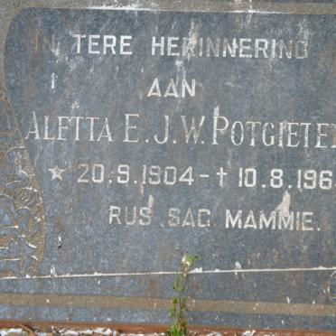 POTGIETER Aletta E.J.W. 1904-1964