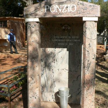 PONZIO Ernesto Salvatore 1913-1998 &amp; Rosina 1926-2009