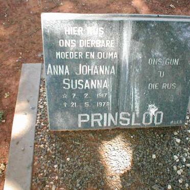PRINSLOO Anna Johanna Susanna 1917-1978
