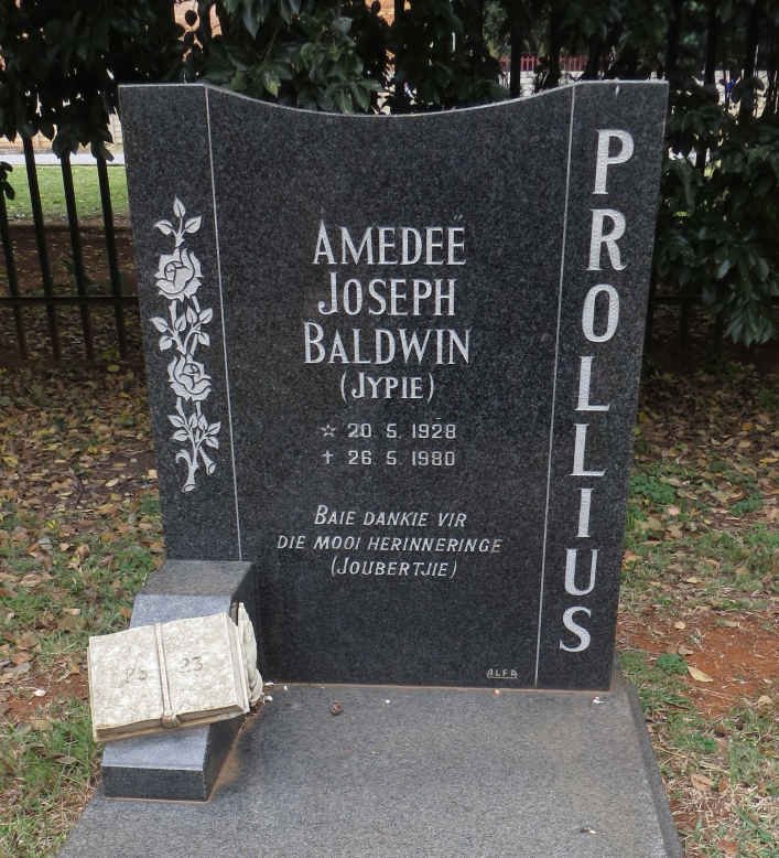 PROLLIUS Amedee Joseph Baldwin 1928-1980