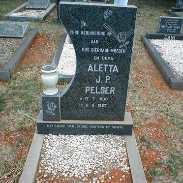 PELSER Aletta J.P. 1903-1987